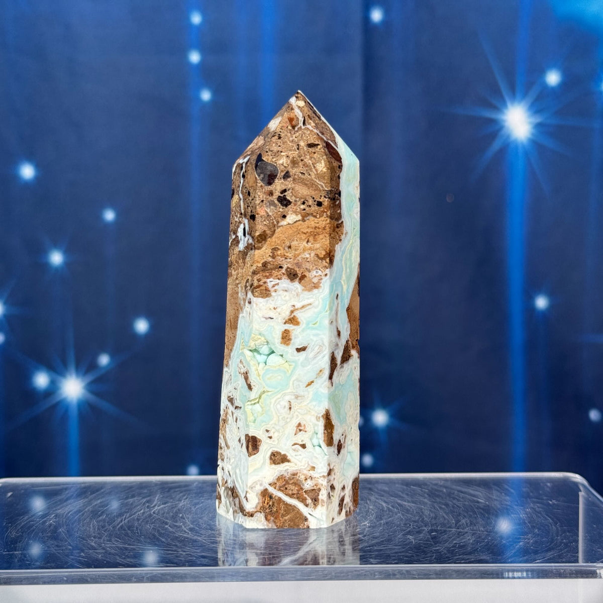 Blue Hemimorphite Point – 0.130 kg