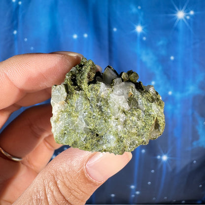 Epidote raw - 1 5/8" × 1 3/8" × 1 1/4" - 1.9 oz - "fairy forest"