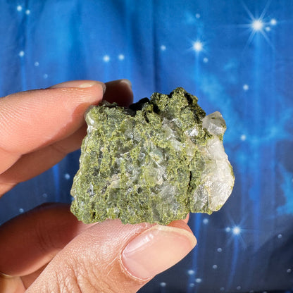 Epidote raw - 1 5/8" × 1 3/8" × 1 1/4" - 1.9 oz - "fairy forest"