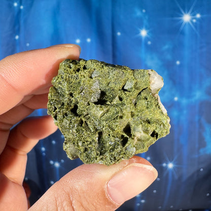 Epidote raw - 1 5/8" × 1 3/8" × 1 1/4" - 1.9 oz - "fairy forest"