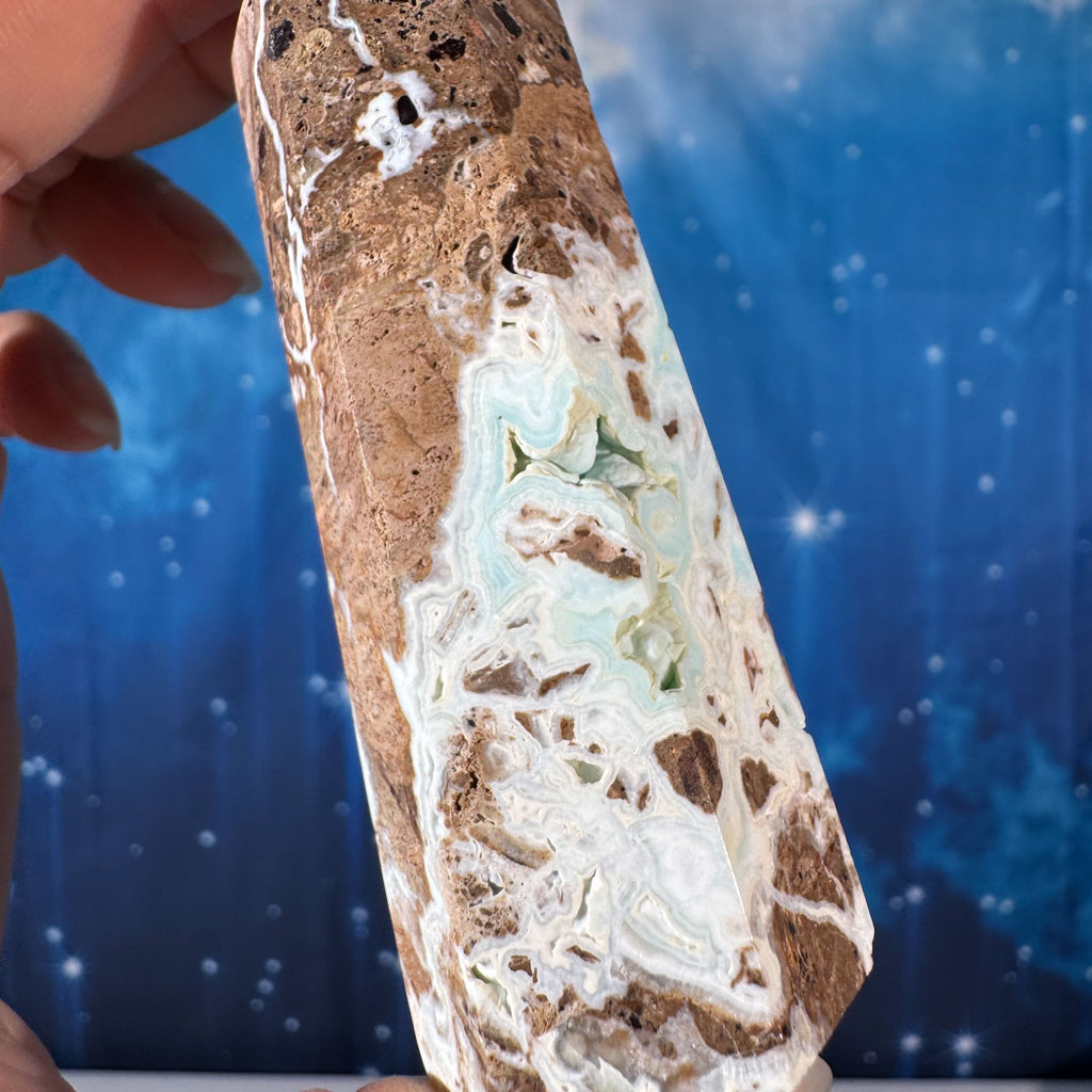 Blue Hemimorphite Point – 0.130 kg