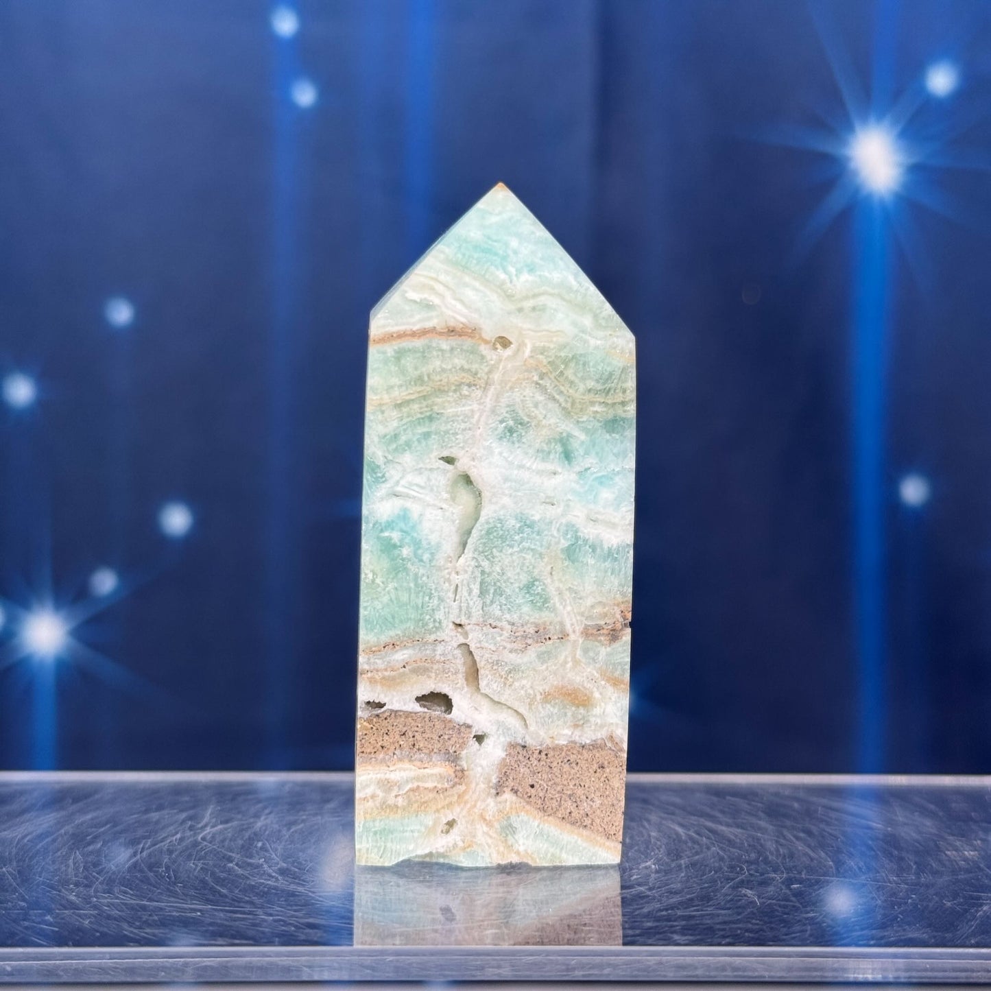 Blue Aragonite Point – 0.093 kg