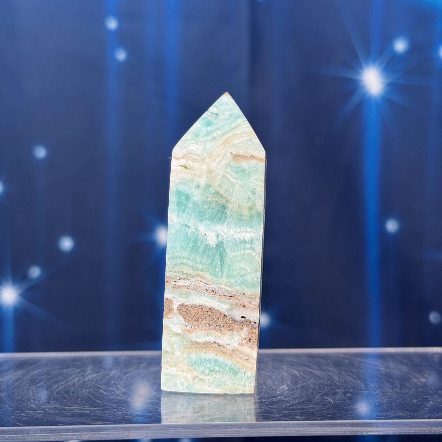 Blue Aragonite Point – 0.093 kg