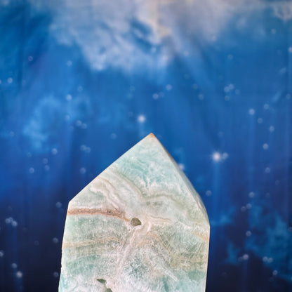 Blue Aragonite Point – 0.093 kg