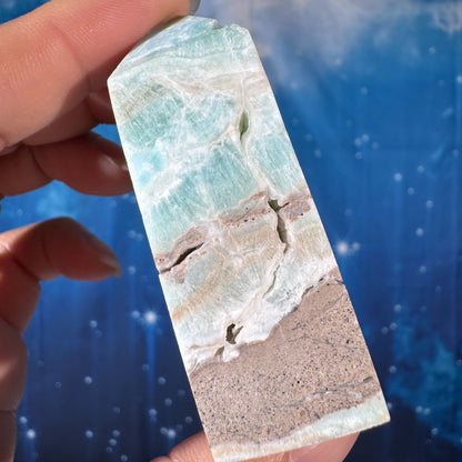 Blue Aragonite Point – 0.093 kg
