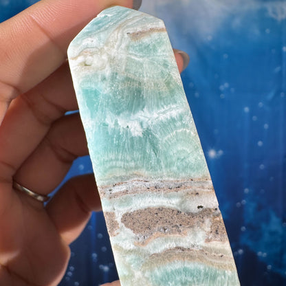 Blue Aragonite Point – 0.093 kg