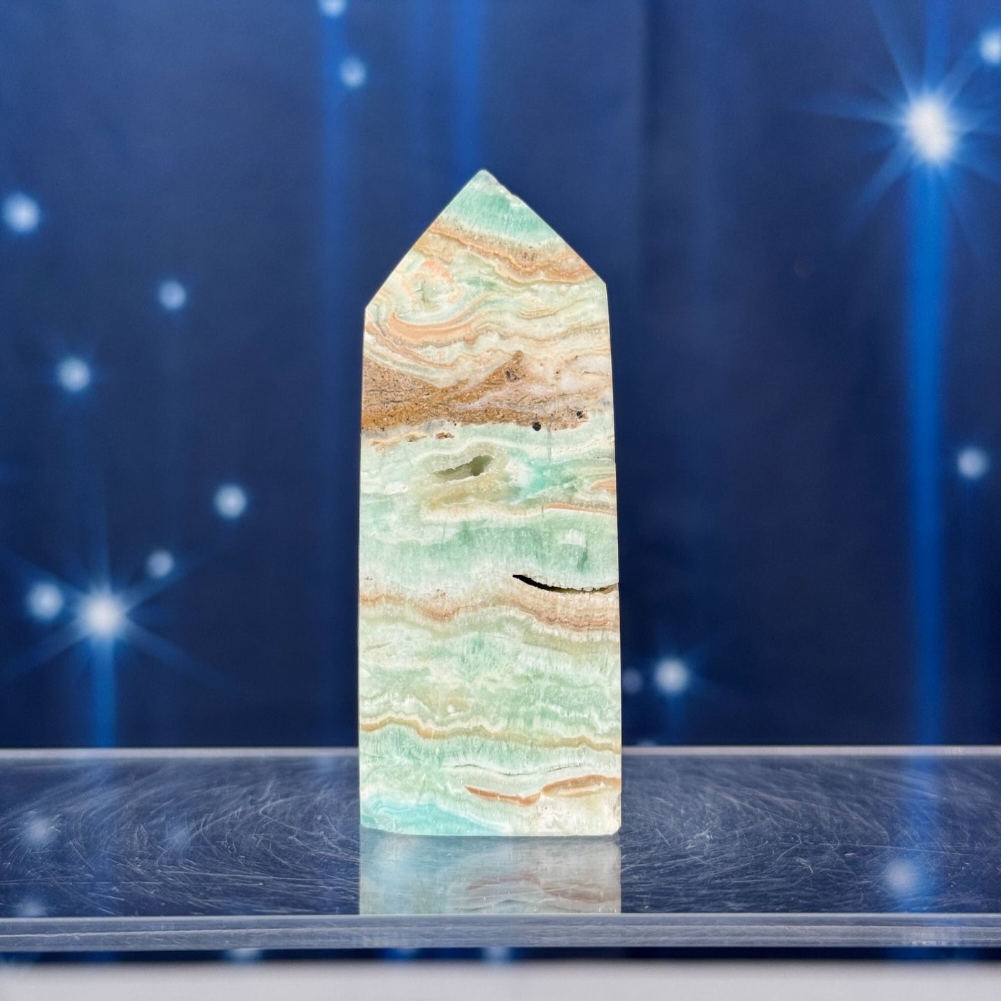 Blue Aragonite Point – 0.082 kg