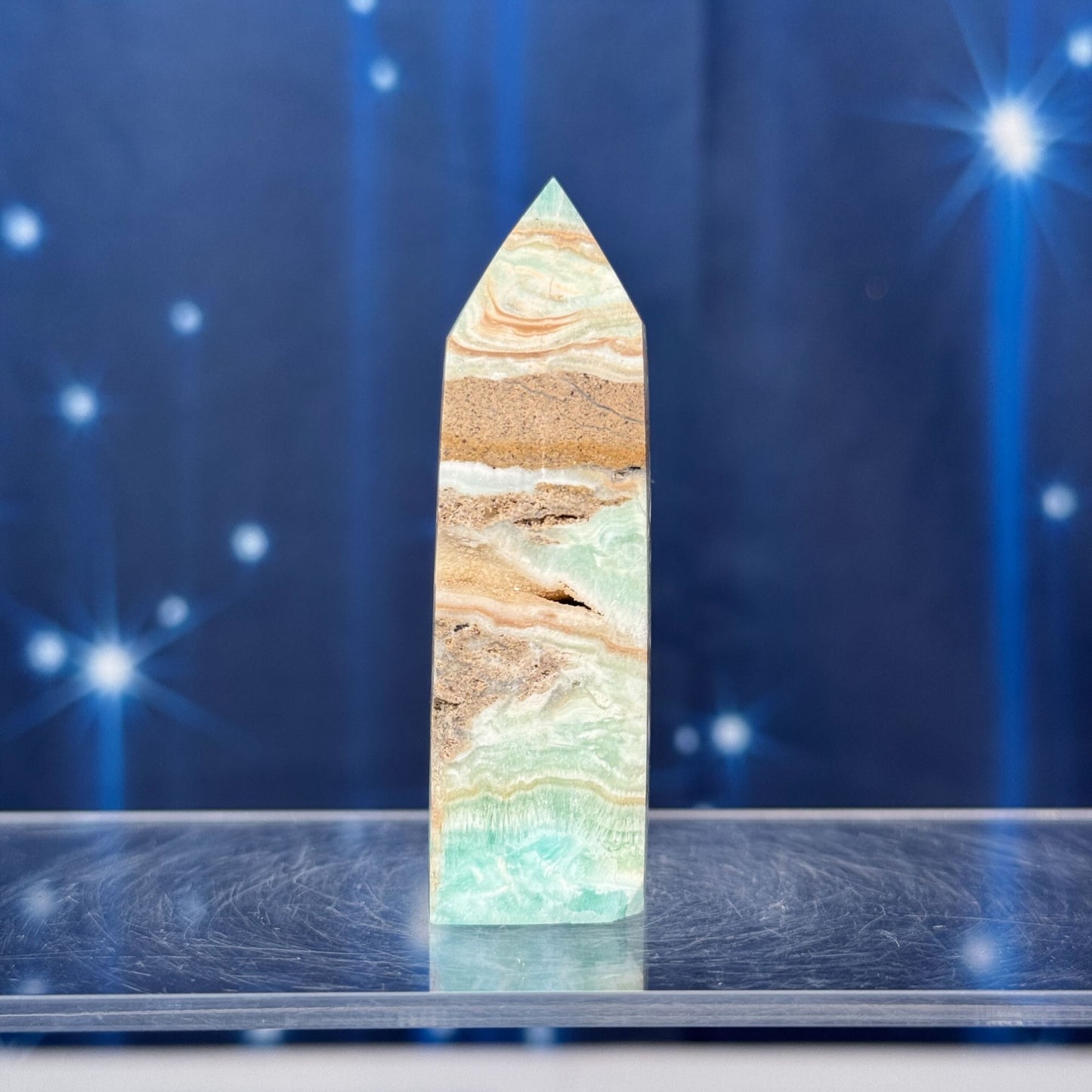 Blue Aragonite Point – 0.082 kg