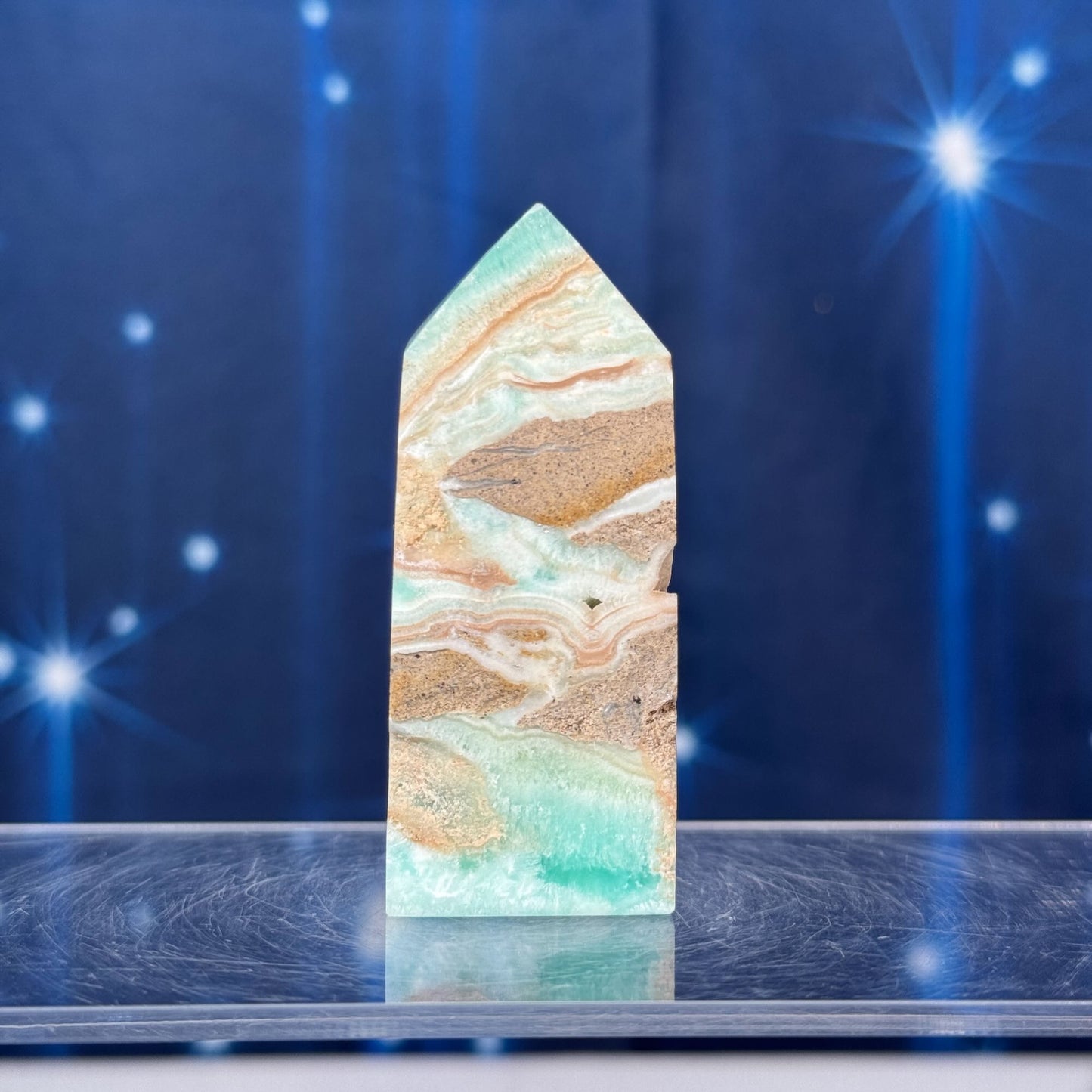 Blue Aragonite Point – 0.082 kg