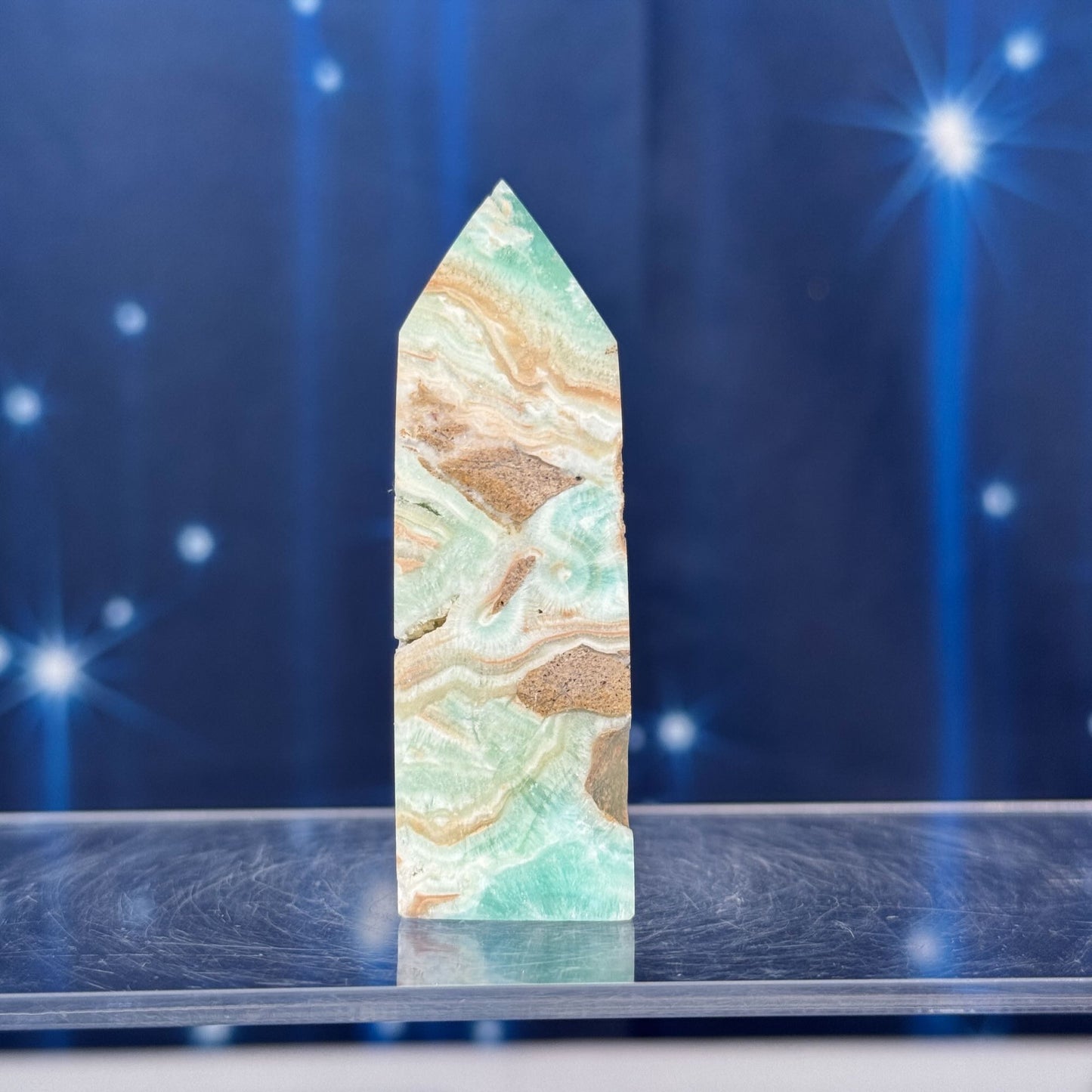 Blue Aragonite Point – 0.082 kg