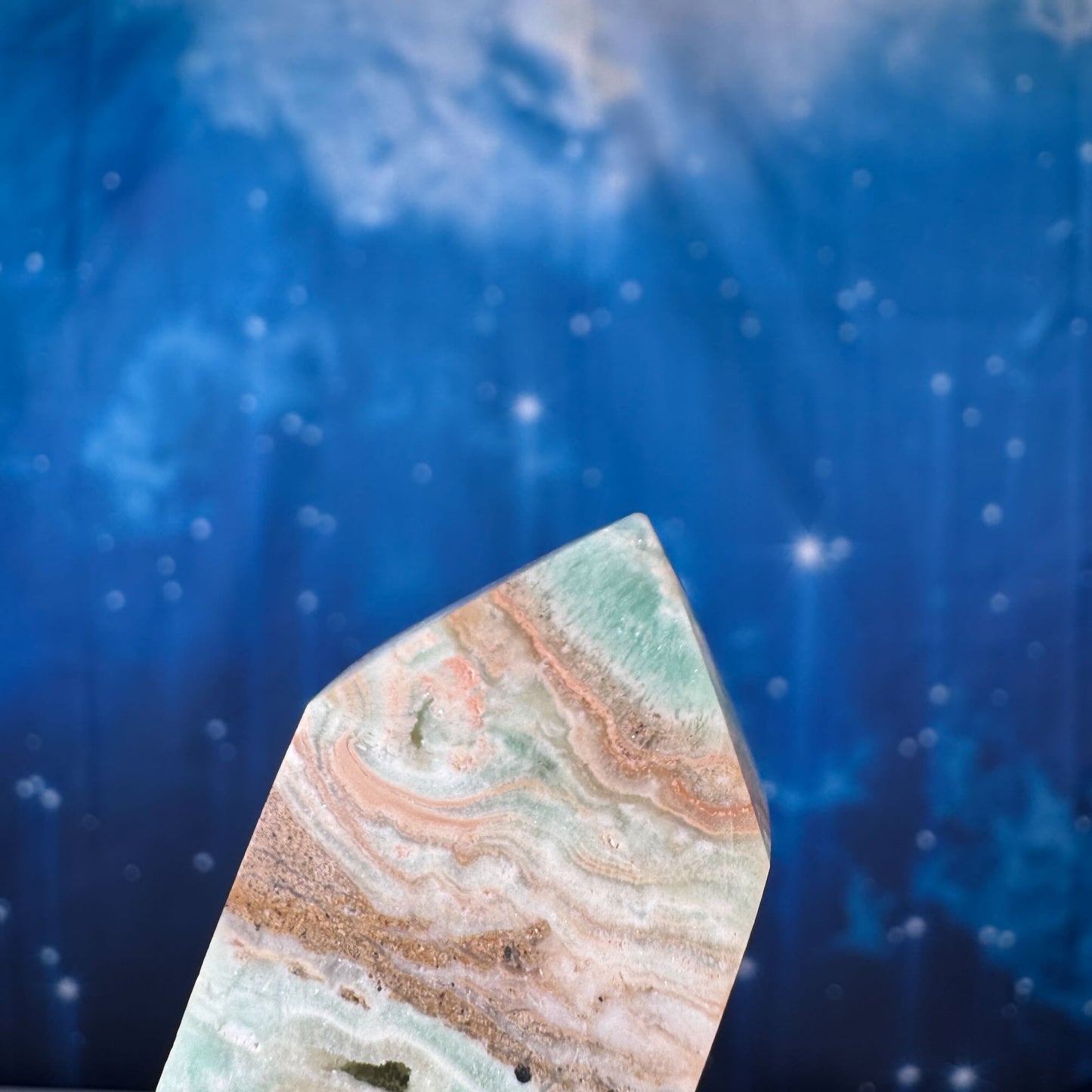 Blue Aragonite Point – 0.082 kg