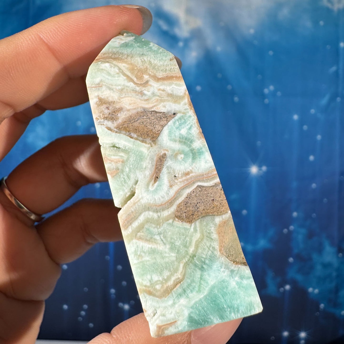 Blue Aragonite Point – 0.082 kg