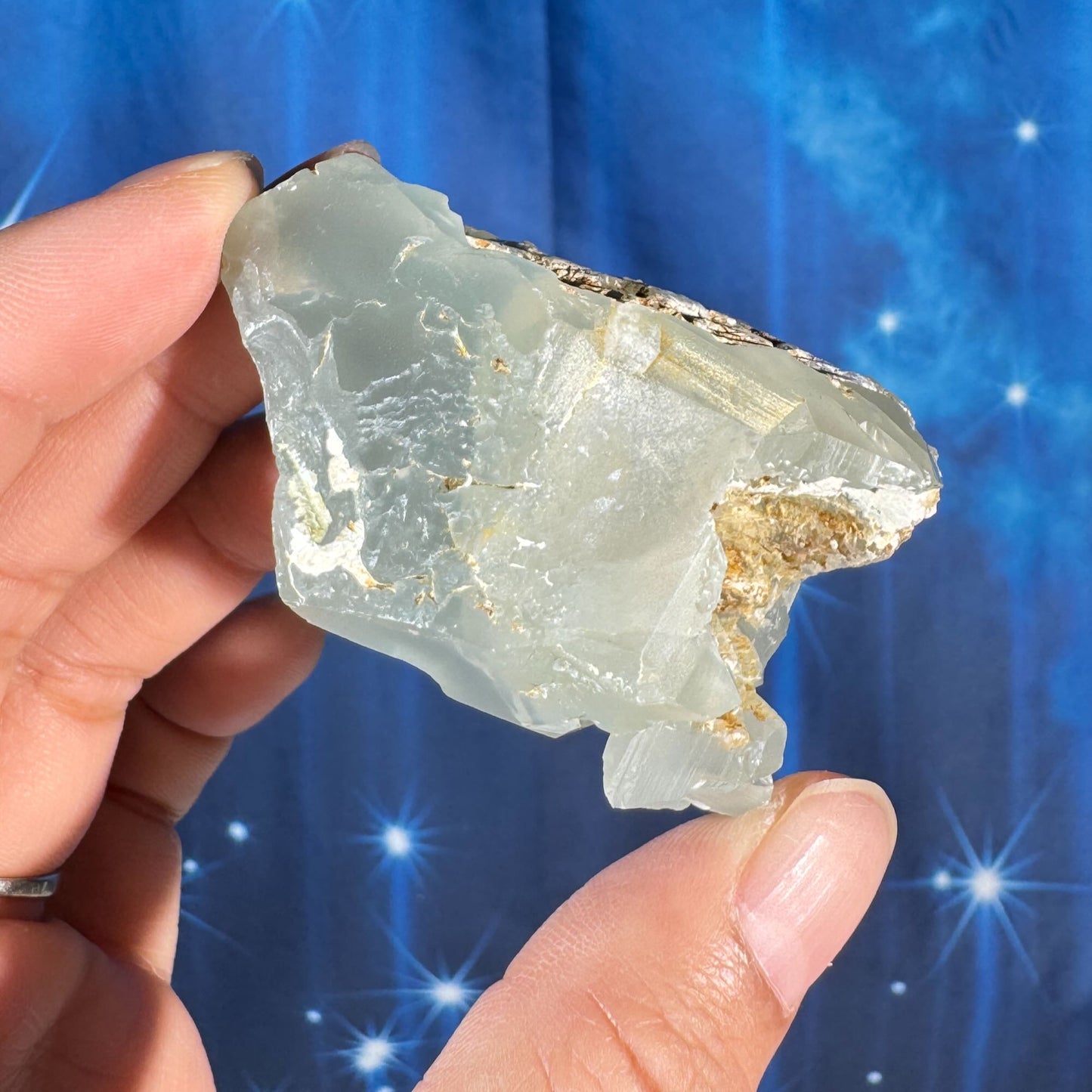 Green chalcedony raw chunk - 2 1/4" × 1 3/8" × 1 1/8" - 2.5 oz - natural seafoam silica - dream chalcedony