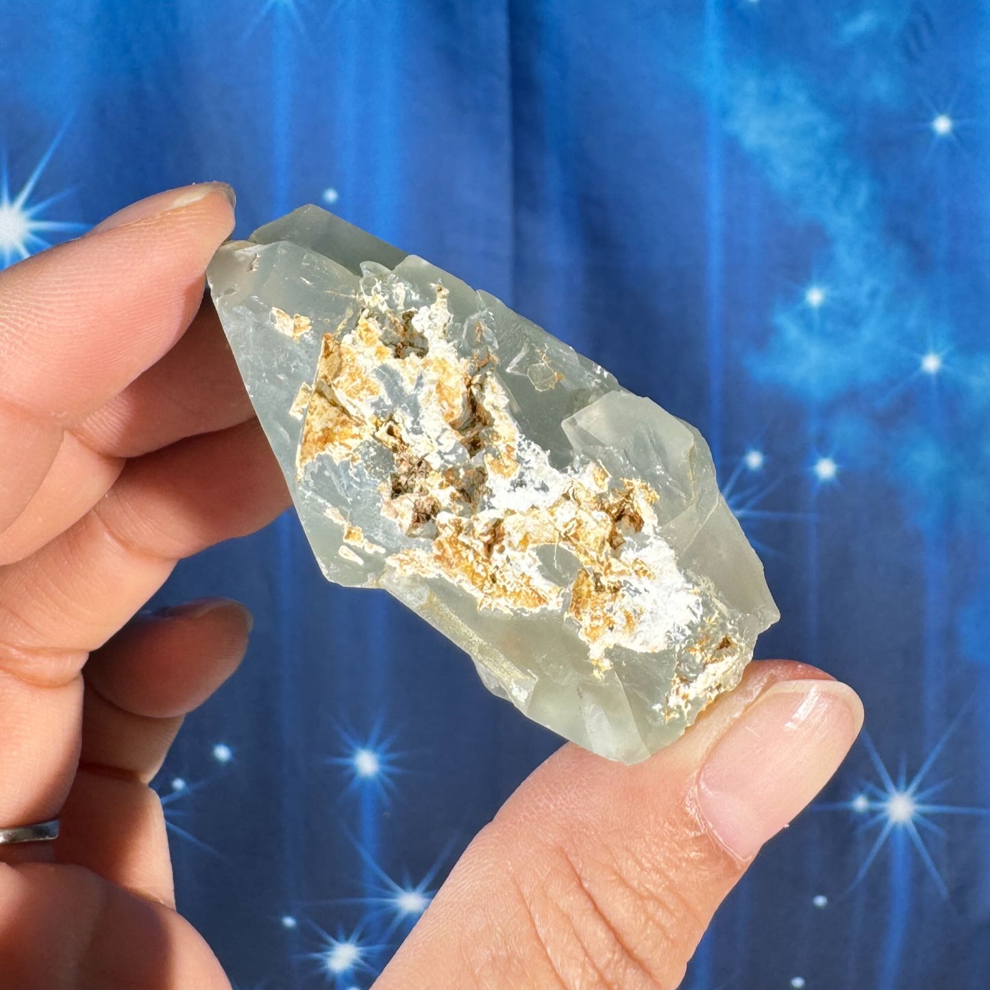 Green chalcedony raw chunk - 2 1/4" × 1 3/8" × 1 1/8" - 2.5 oz - natural seafoam silica - dream chalcedony