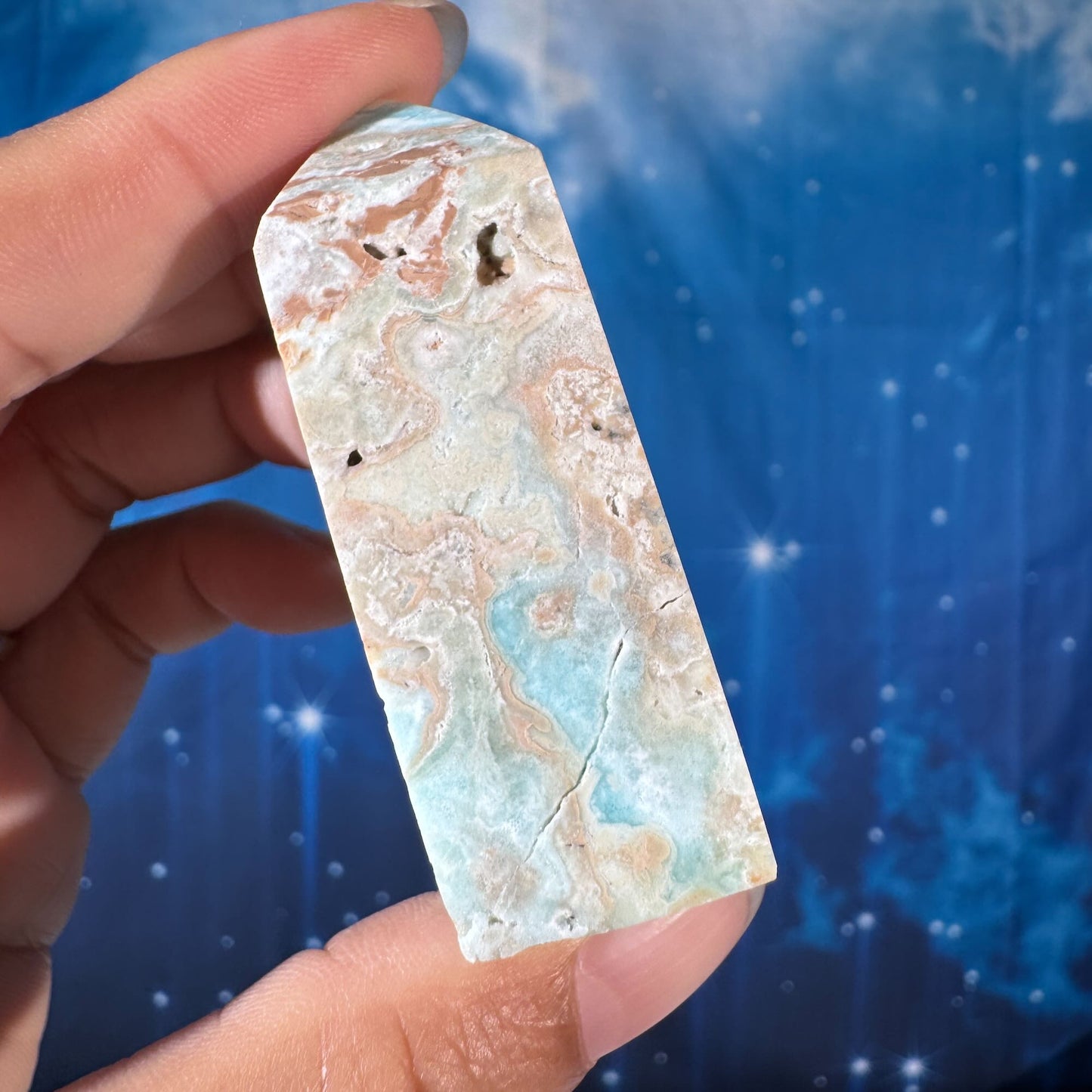 Blue Aragonite Point – 0.065 kg