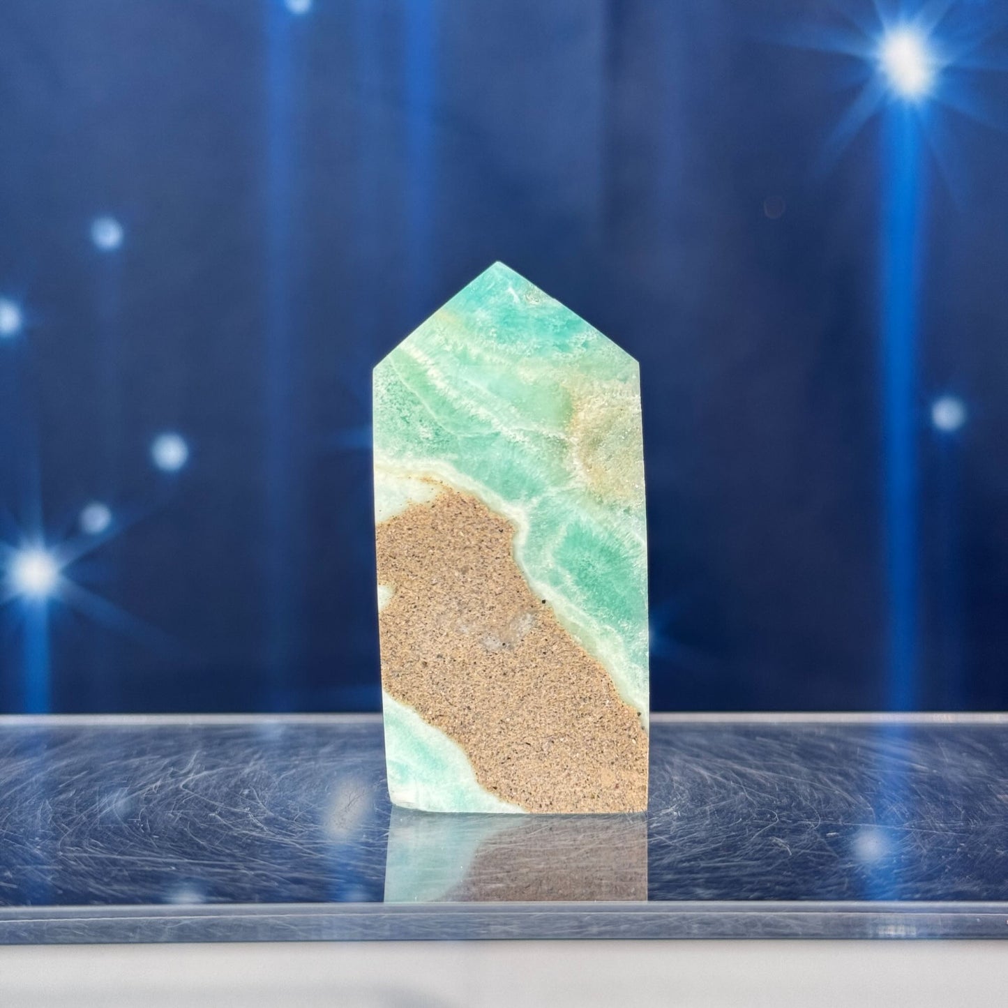 Blue Aragonite Point – 0.051 kg