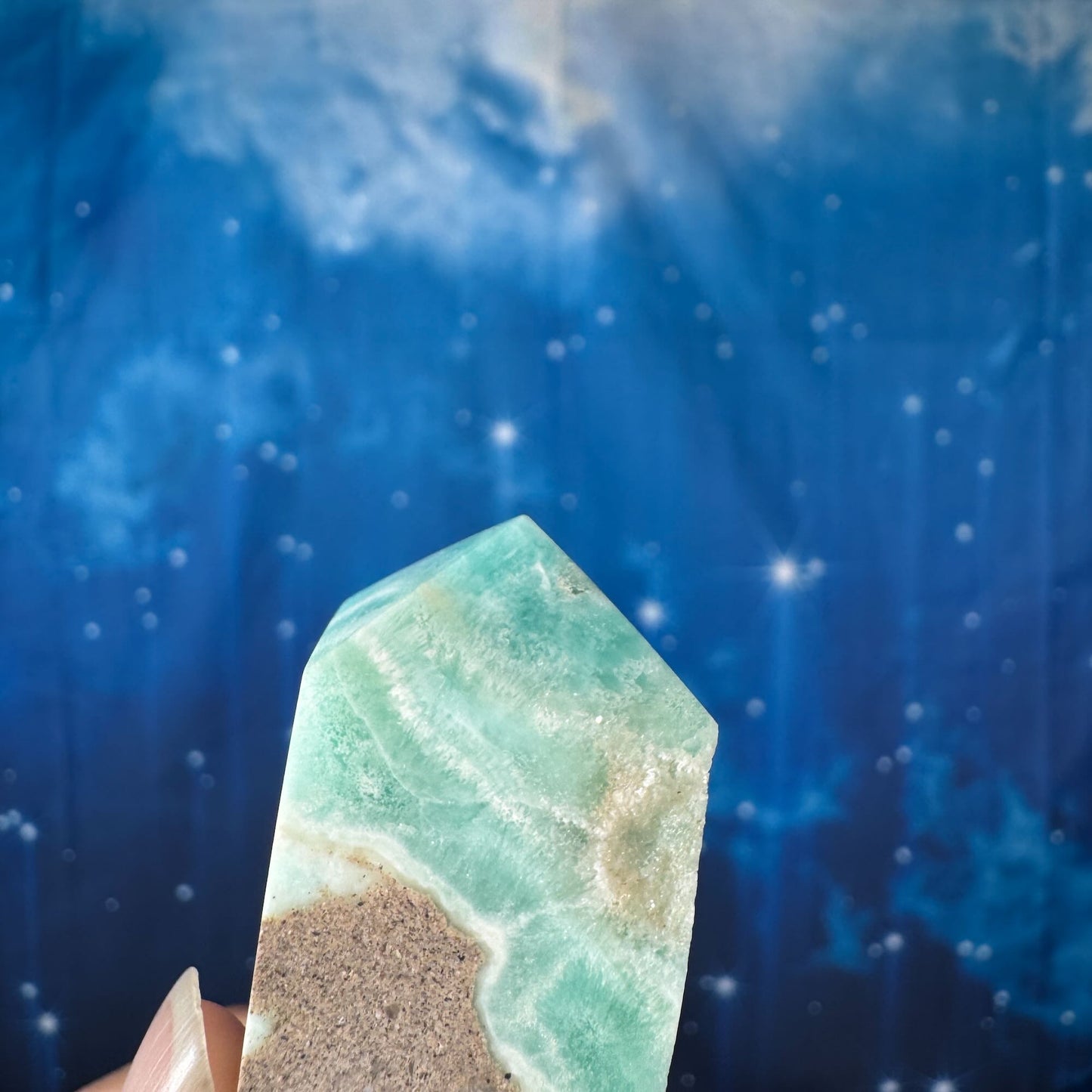 Blue Aragonite Point – 0.051 kg