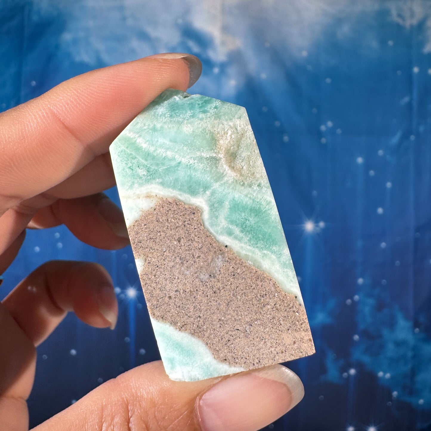 Blue Aragonite Point – 0.051 kg