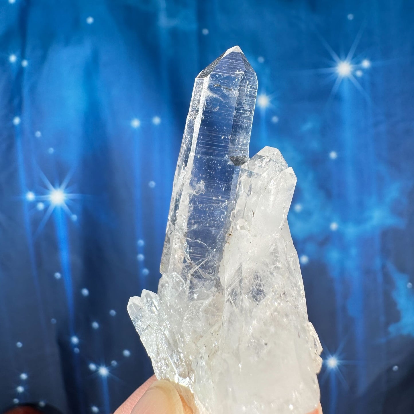 Clear Quartz Cluster – with Striations • 0.023 kg