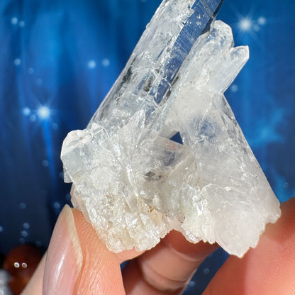 Clear Quartz Cluster – with Striations • 0.023 kg