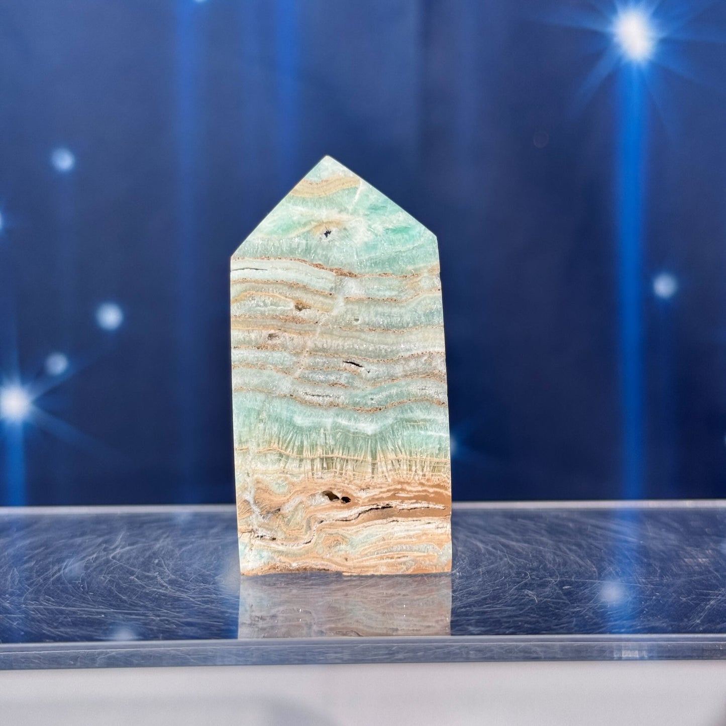 Blue Aragonite Point – 0.056 kg