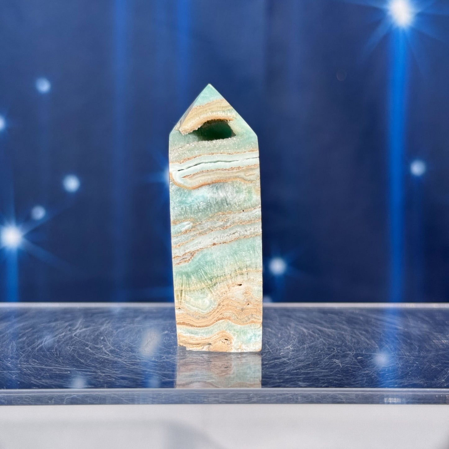 Blue Aragonite Point – 0.056 kg