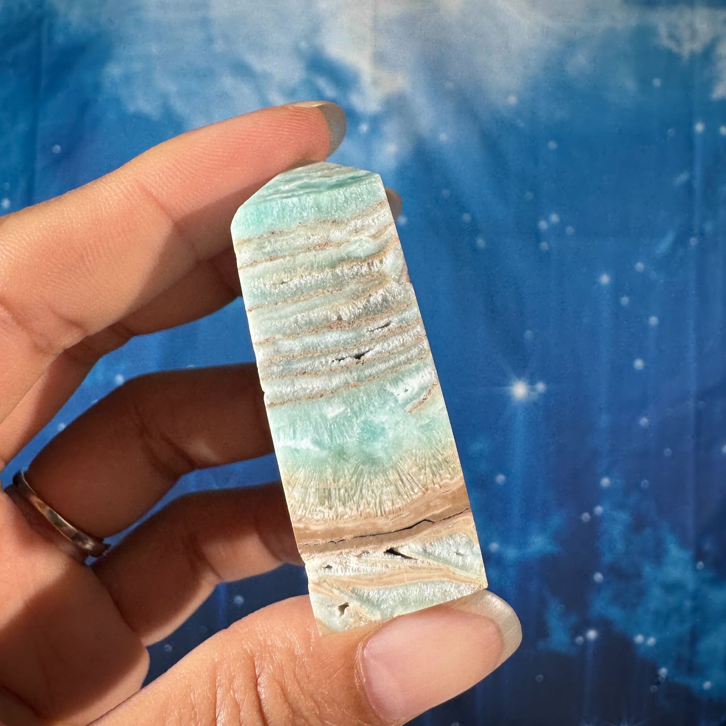 Blue Aragonite Point – 0.056 kg