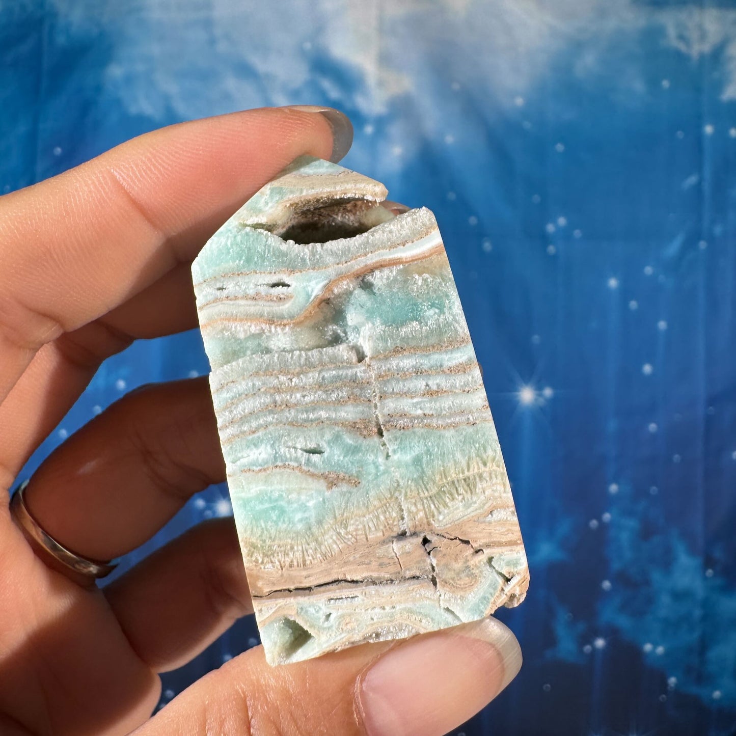Blue Aragonite Point – 0.056 kg