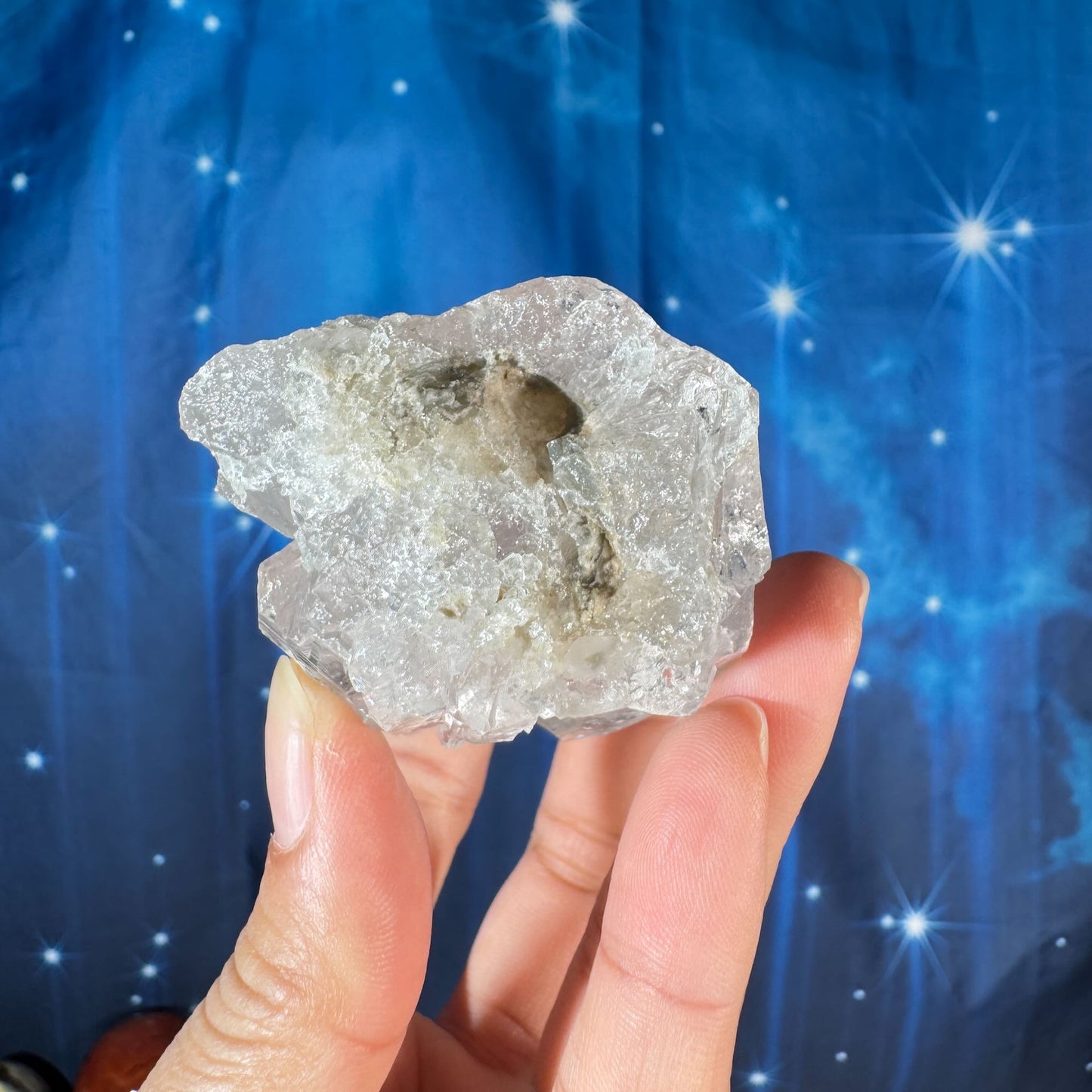 Clear quartz twin cluster - 1 7/8" × 1 1/2" × 3 1/8" - 6.5 oz - self-healed base