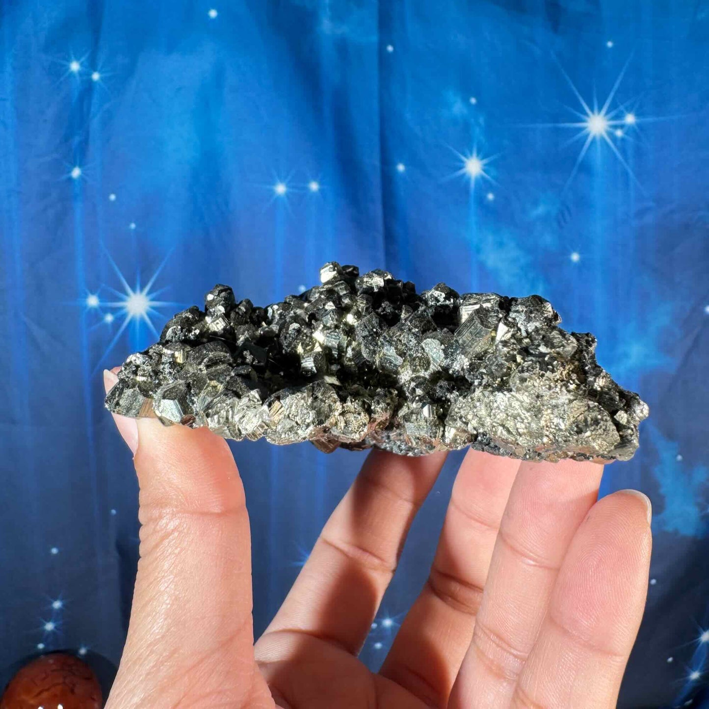 Pyrite cluster specimen - 3 1/4" × 2 3/4" × 1 1/4" - 9.5 oz
