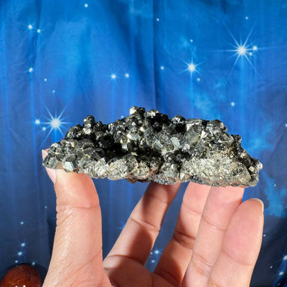 Pyrite cluster specimen - 3 1/4" × 2 3/4" × 1 1/4" - 9.5 oz