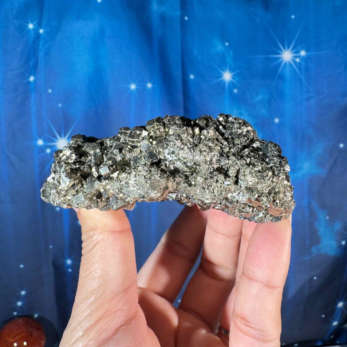 Pyrite cluster specimen - 3 1/4" × 2 3/4" × 1 1/4" - 9.5 oz