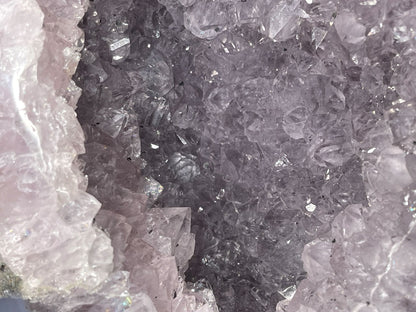 XL Agate Geode | 6" long | 1.520 kilograms | NO PAIR | mini rainbows | Dendrite inclusions