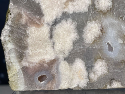 Unpolished Flower Agate slab | 5” long | 260 grams | DOES self-stand | matte look