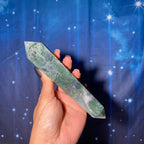 large Moss Agate DT | 7 1/8" long | 286 grams | gorgeous Moss Agate DT | double terminated | green Moss Agate DT