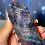 Rainbow Fluorite DT | 5 3/4" long | 428 grams | Damage Discount | banded Fluorite DT