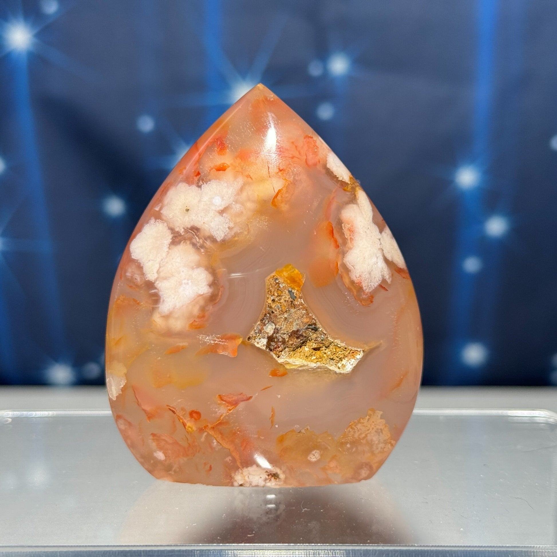 Flower Agate free form | 2 5/8" tall | 118 grams | gorgeous Flower Agate flame | red Flower Agate | pink Flower Agate | Tucson find