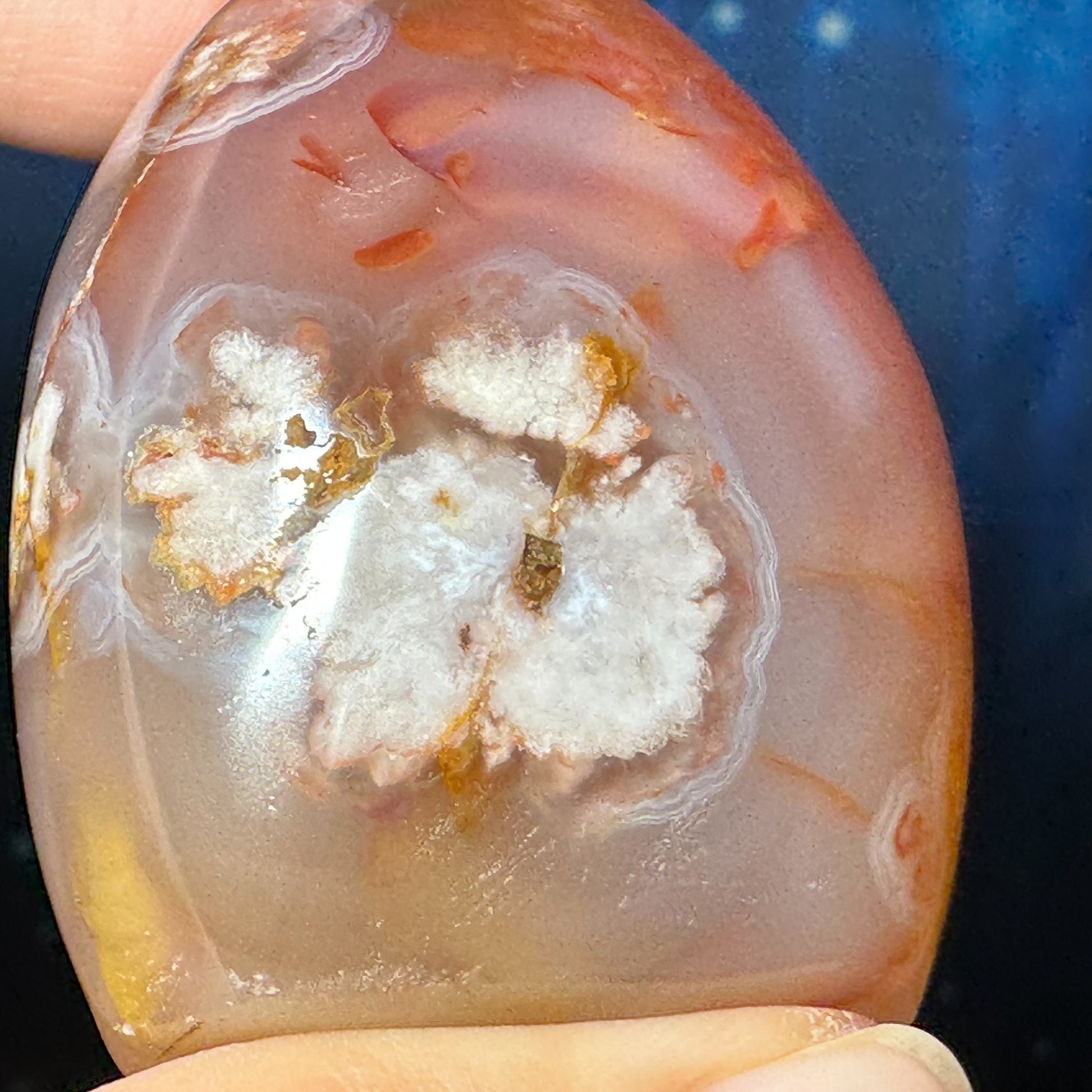 Flower Agate free form | 2 1/2" tall | 144 grams | gorgeous Flower Agate flame | red Flower Agate | pink Flower Agate | Tucson find