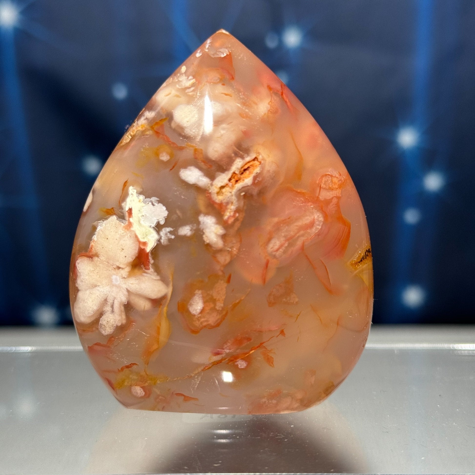 Flower Agate free form | 2 5/8" tall | 118 grams | gorgeous Flower Agate flame | red Flower Agate | pink Flower Agate | Tucson find