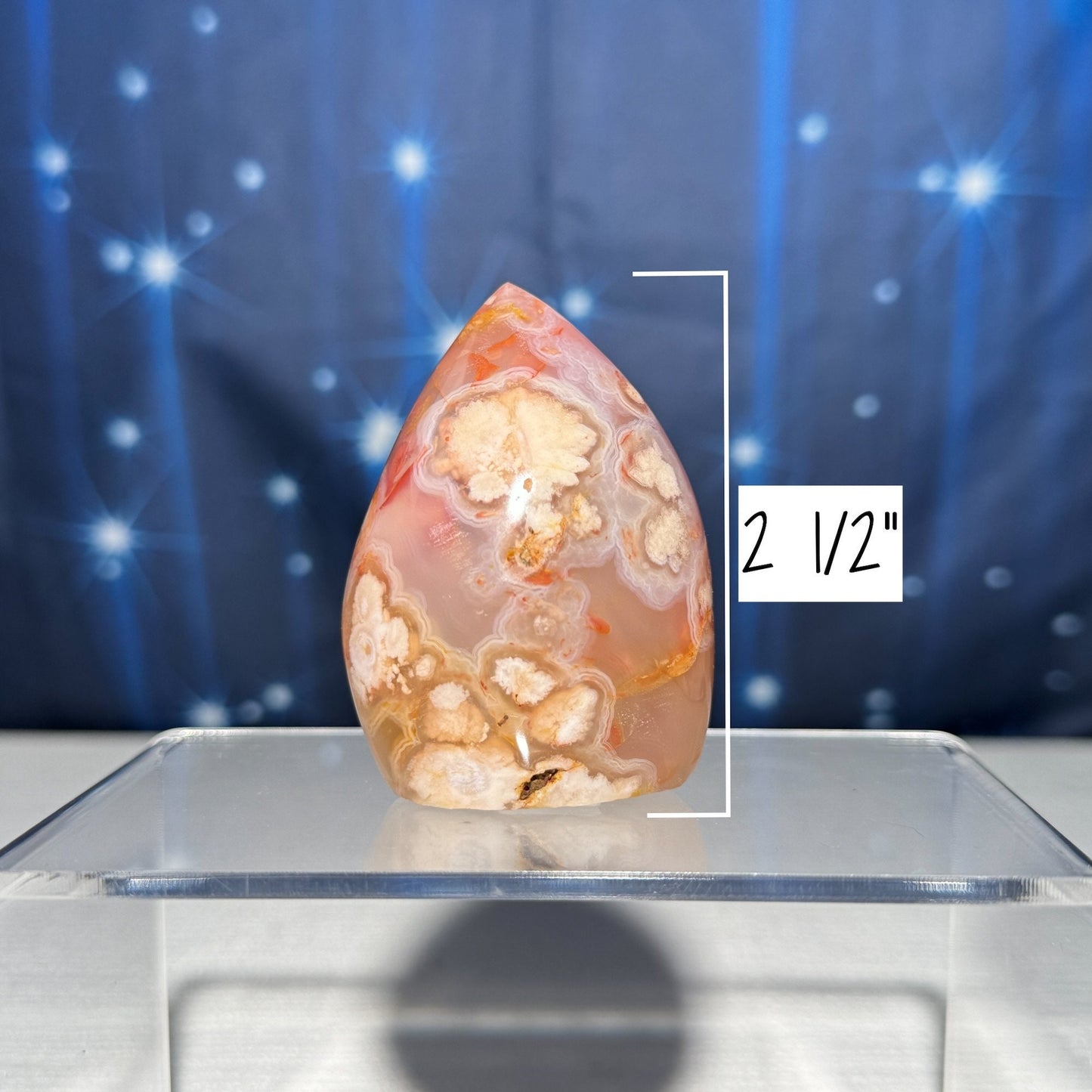 Flower Agate free form | 2 1/2" tall | 144 grams | gorgeous Flower Agate flame | red Flower Agate | pink Flower Agate | Tucson find