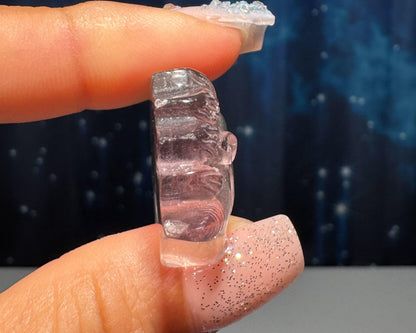 Rainbow Fluorite Unicorn pendant or charm | 17 grams | 1 3/8" long | with a drilled hole