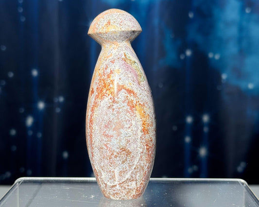 Sea Jasper mushroom carving | 4 1/8" tall | 207 grams