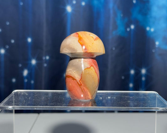 Polychrome Jasper mushroom | 2 3/8" tall | 116 grams | Damage Discount | Desert Jasper