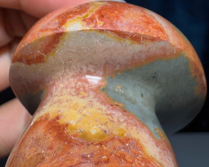 Polychrome Jasper mushroom | 2 3/8" tall | 119 grams | Desert Jasper | Damage Discount