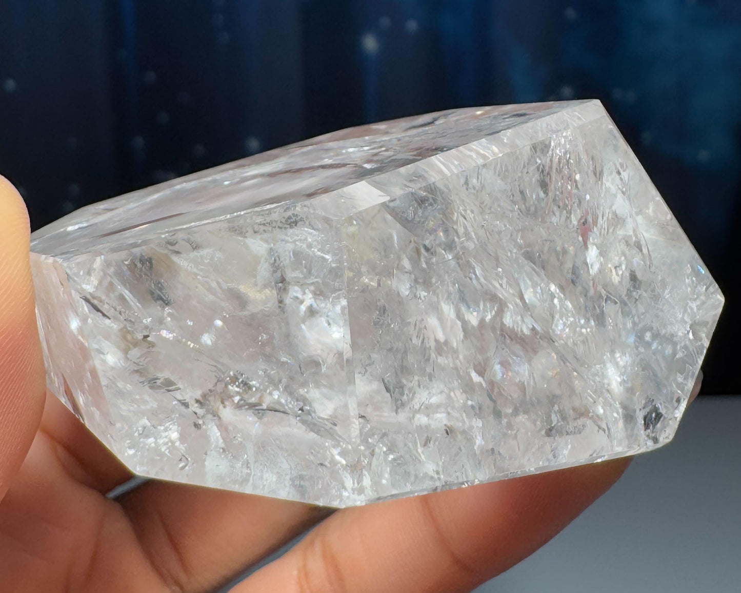 Clear Quartz free form | 2 1/8" long = 128 grams | lots of gorgeous rainbows