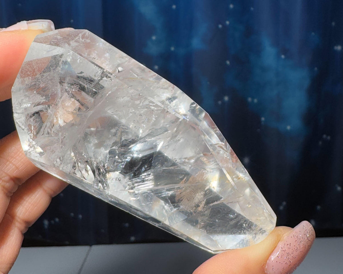 Clear Quartz free form | 3 1/8" long | 130 grams | lots of gorgeous rainbows