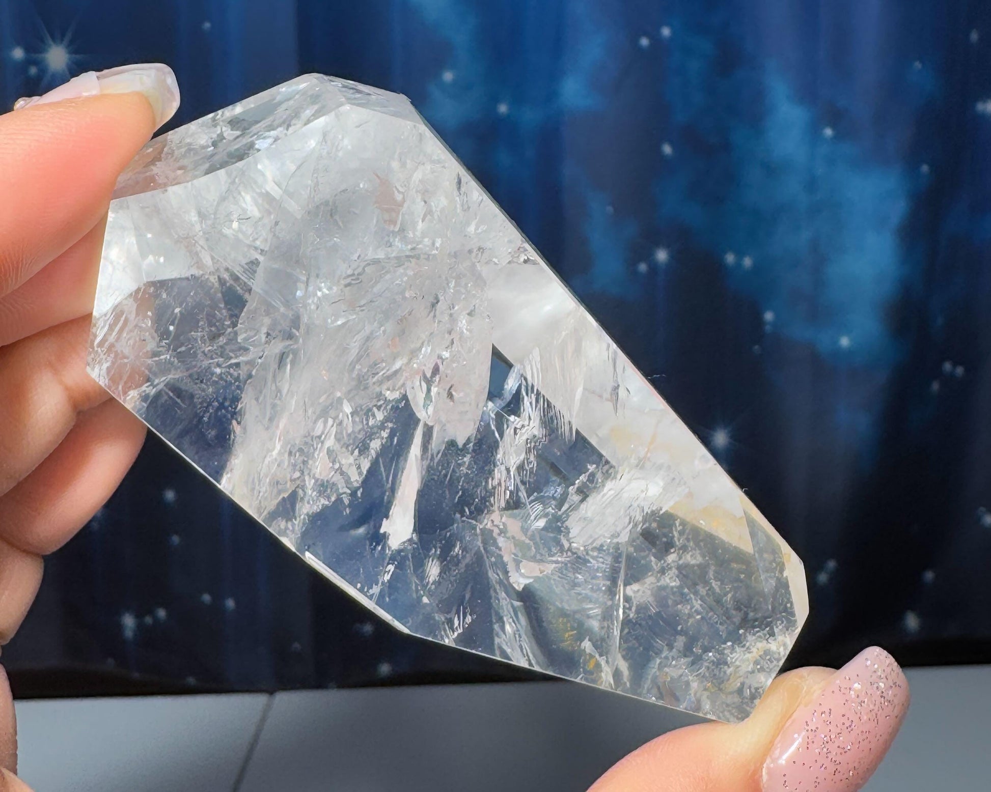 Clear Quartz free form | 3 1/8" long | 130 grams | lots of gorgeous rainbows