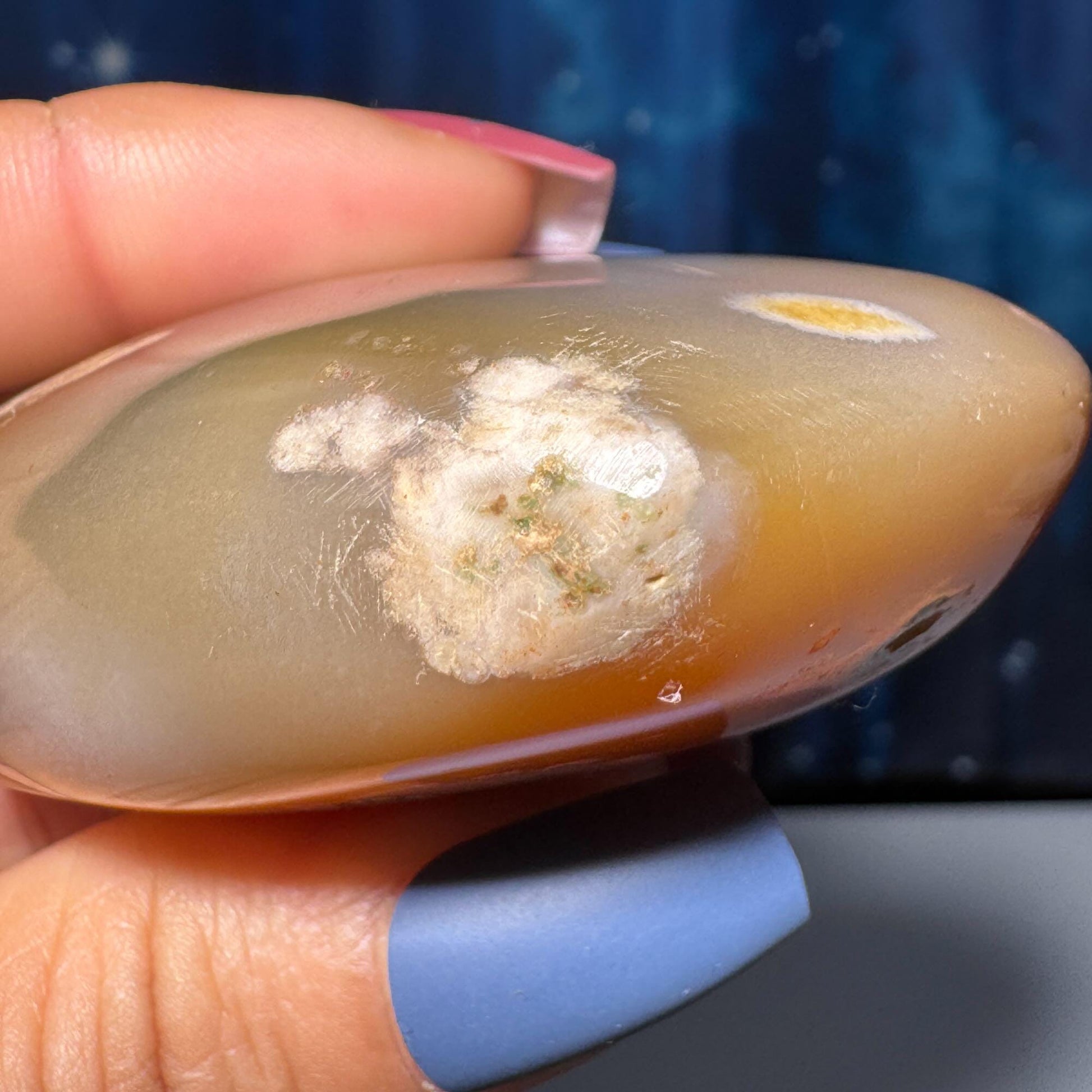 Flower Agate heart | 2 5/8" long | 130 grams | stand included