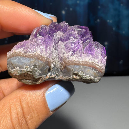 mini Amethyst heart | 1 3/4" wide | 58 grams | self-standing