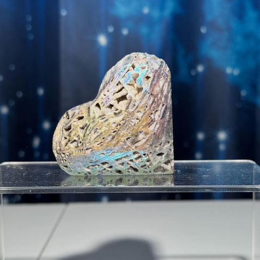 Aura Sphalerite heart | 2 7/8" wide | 128 grams | self-standing